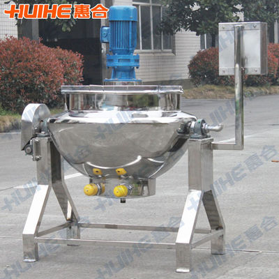 品質  Dairy Factory Electric Heating Jacketed Cooking Kettle With Drop Agitator For Food Jam Paste Production 工場